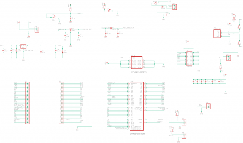 arm cortex m3 STM32f103RCT6 schematics